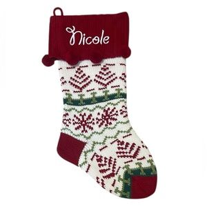 Personalized Christmas Stocking with Name Nicole